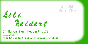 lili neidert business card